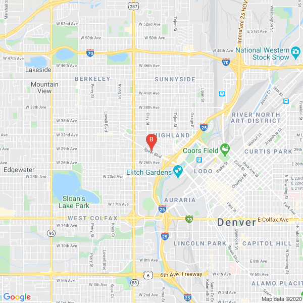 Capital Works Mortgage location map: 2828 N. Speer Suite 220, Denver, CO 80211, United States, Denver, Colorado